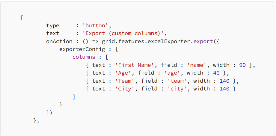Excel Export in Action
